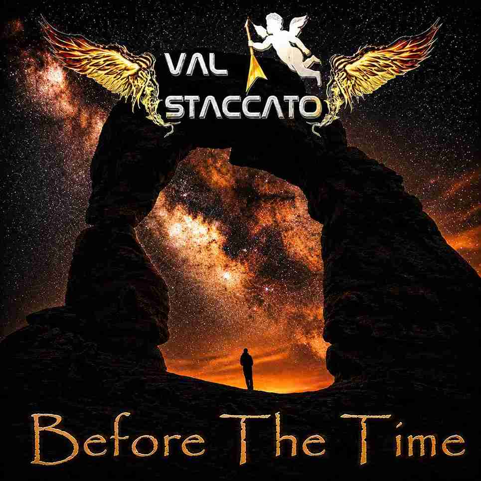 Val Staccato Before the Time single cover 2015 rock arch night sky galaxy stars instrumental guitar Peru