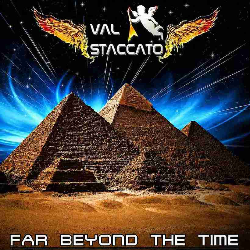 Val Staccato Far Beyond the Time single cover 2016 pyramids Egypt night sky stars instrumental rock guitar Peru